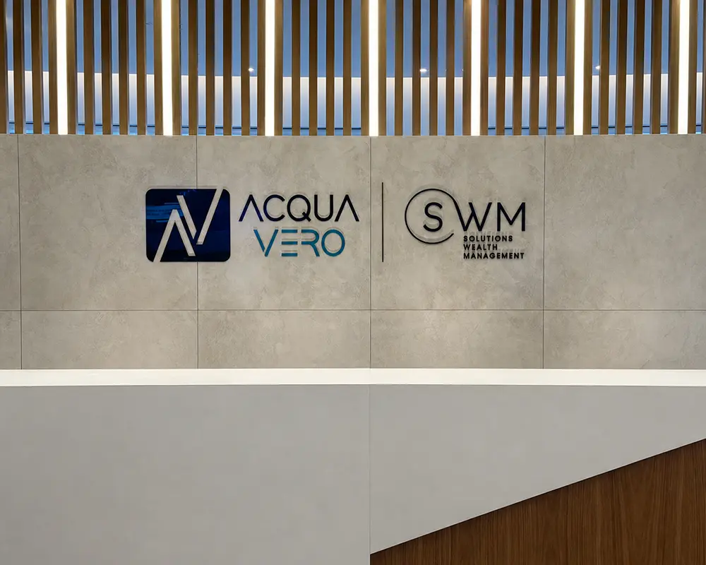 Letras 3D institucionais produzidas pela Audacce para Acqua Vero e SWM