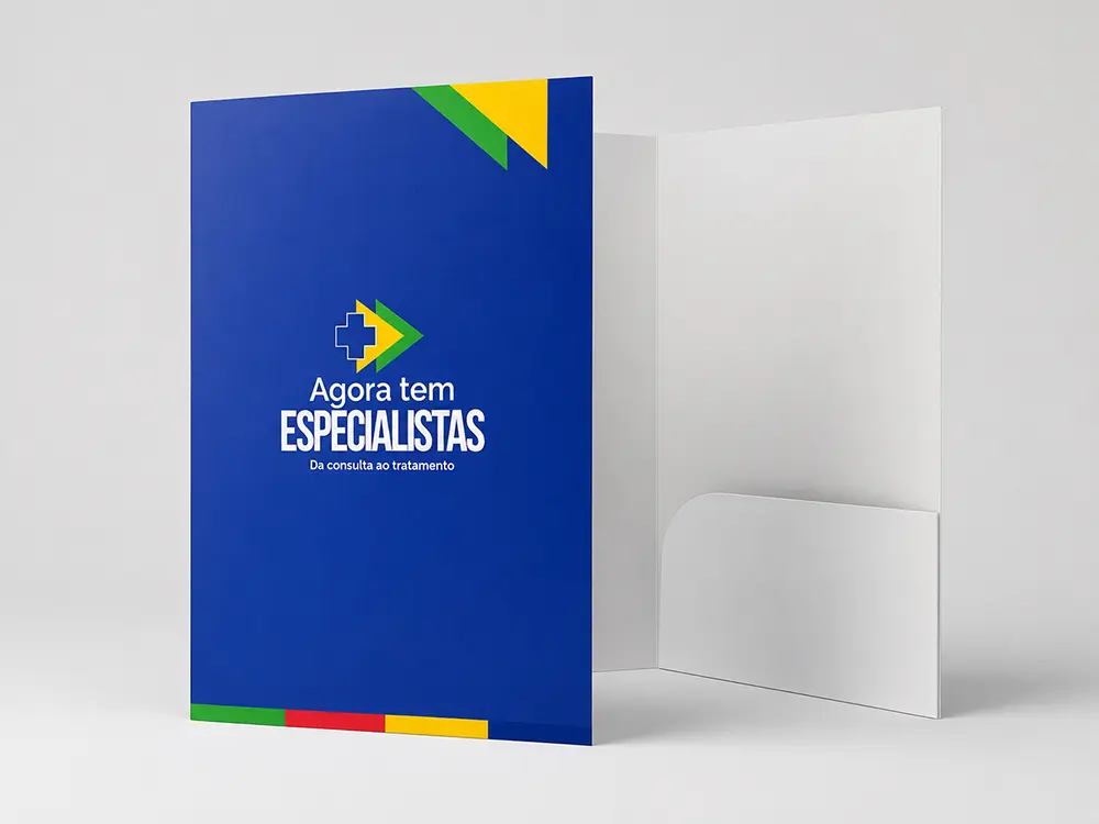 Pasta institucional produzida pela Audacce para a campanha Agora tem Especialistas